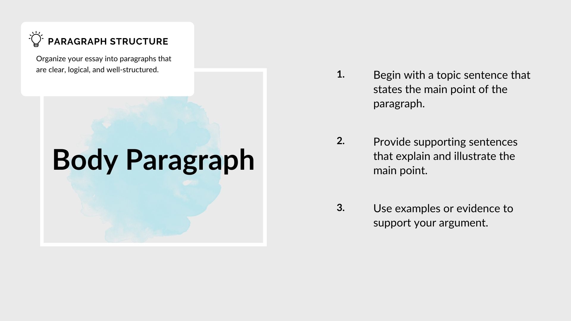 IELTS Writing task 2 - body paragraph structure